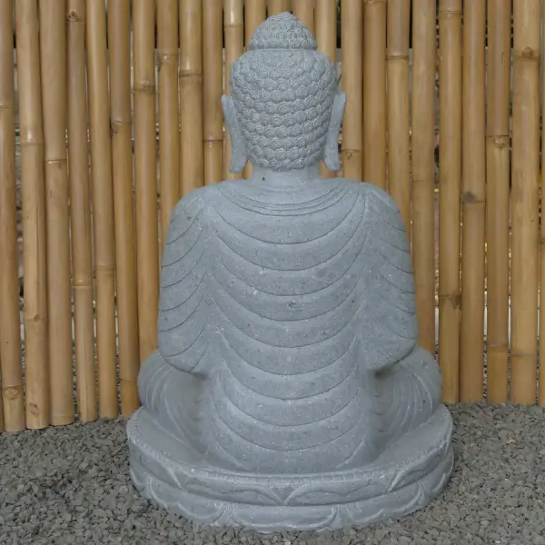 Product image 8 of the product “Seated Buddha made of Riverstone in Dhyana position - gesture of meditation, H. 80cm. ”